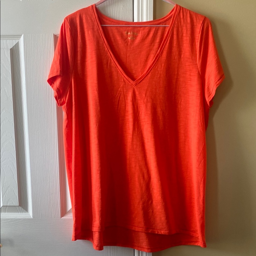 Lilly Pulitzer Red-Orange Short Sleeve Relaxed Tee